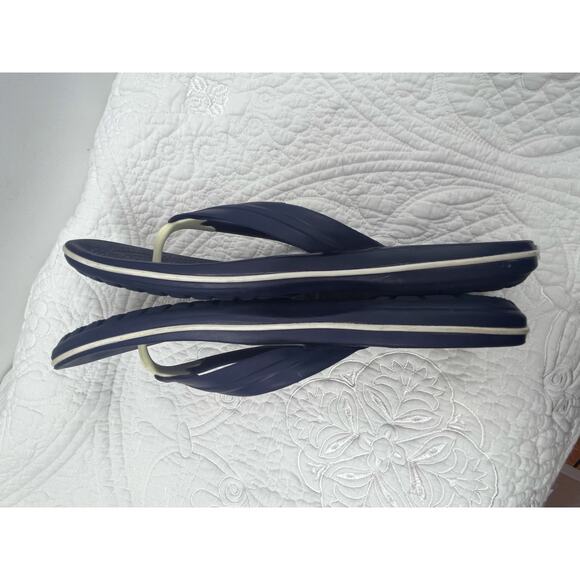 Crocs Women’s Size 10 Blue T-Post Thong Slip-On Sandals Comfort Summer Shoes - Picture 4 of 9